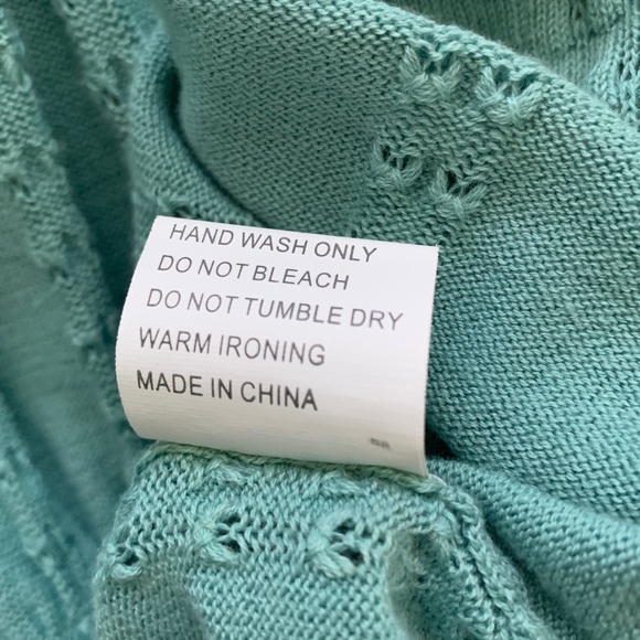 Belldini Teal Long Sleeve Open Front Cardigan- Size Small - Picture 10 of 11